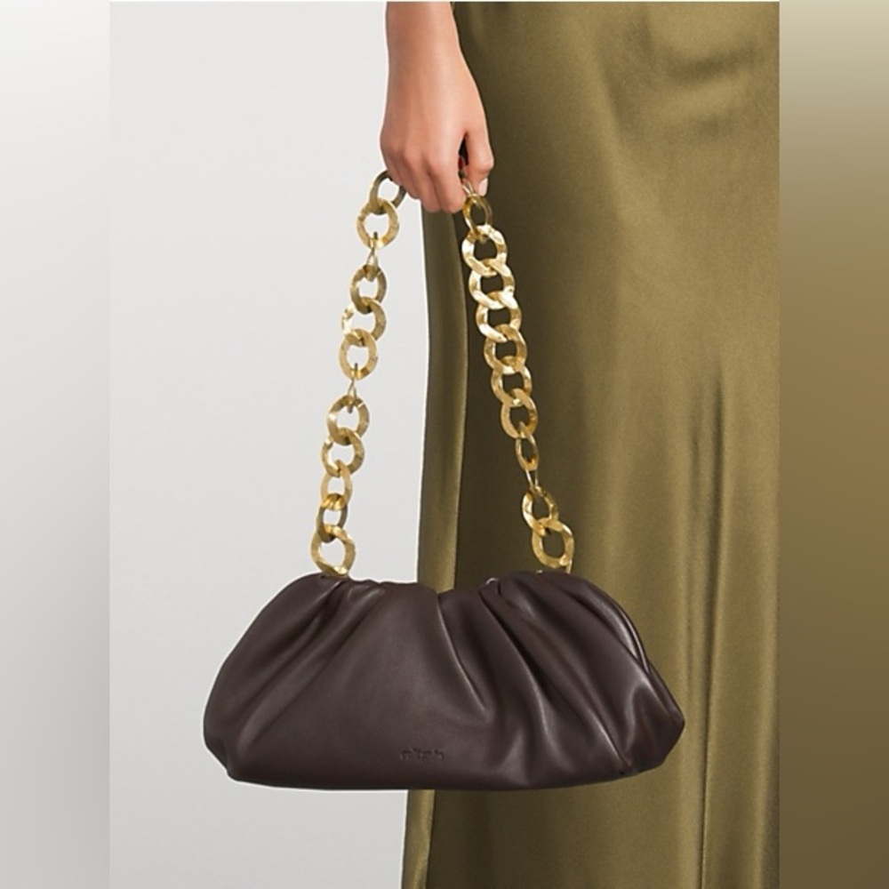 NEW Cult Gaia brown gold chain Dulce bag
